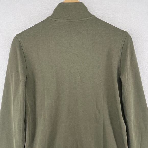 CALVIN KLEIN Sweatshirt Mens XS Classic 1/4 Zip Pullover Stretch Cotton Green - Picture 5 of 14